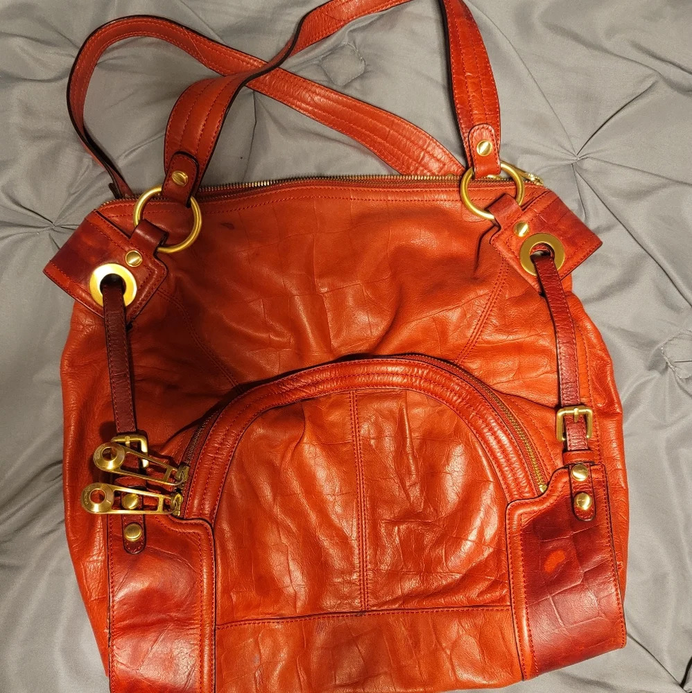 B. Makowsky Leather Shoulder Bag - Picture 2 of 12